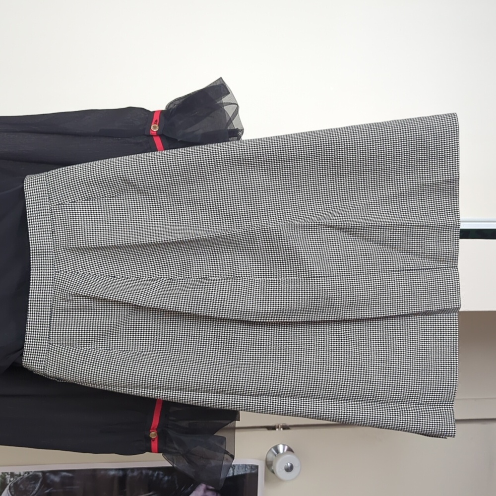 Vintage Tailor-Made Gingham Midi Skirt - Picture 5 of 7